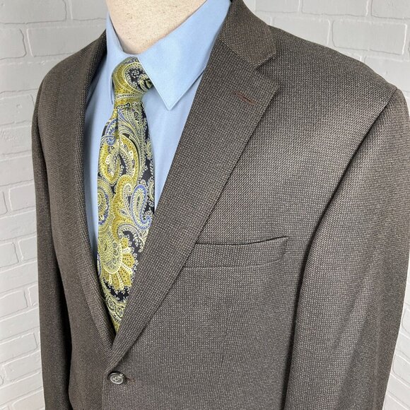 CHAPS Ralph Lauren Blazer  Men‎ 42R Brown Beige Classic Career Jacket - Picture 1 of 15